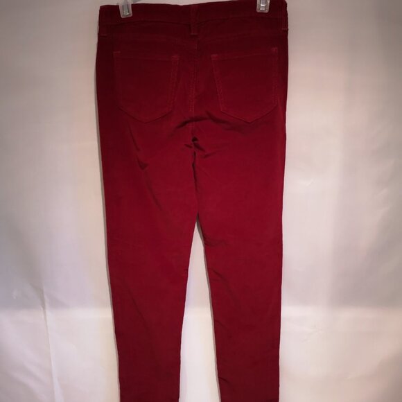 2/$20.00 Mix & Match - Joe Fresh Ladies Deep Red Slim & Soft Corduroy Pants - Picture 2 of 9
